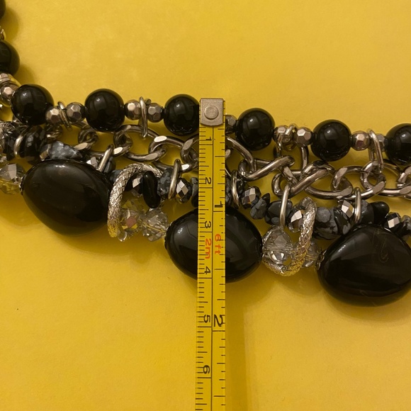 Beaded Chunky Chain Choker Necklace - Picture 5 of 5